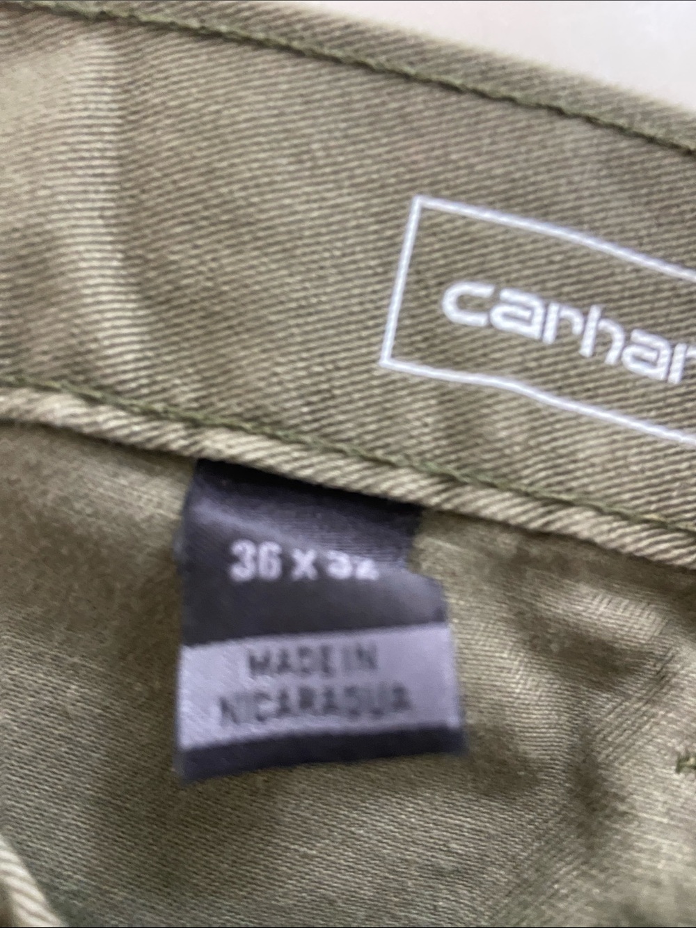 Carhartt Olive Green Relaxed Fit Work Pants - Picture 11 of 16